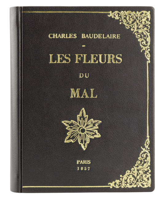 Les Fleurs du Mal - leather Book Clutch