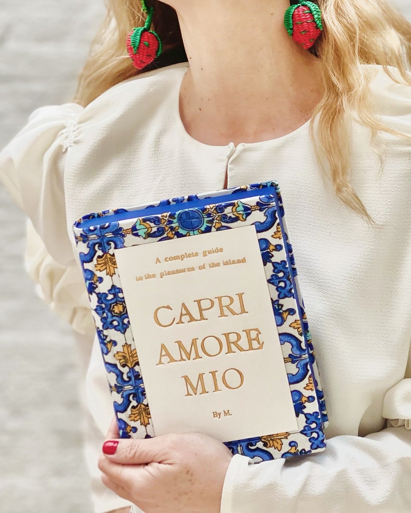 Capri Amore Mio - mixed materials Book Clutch
