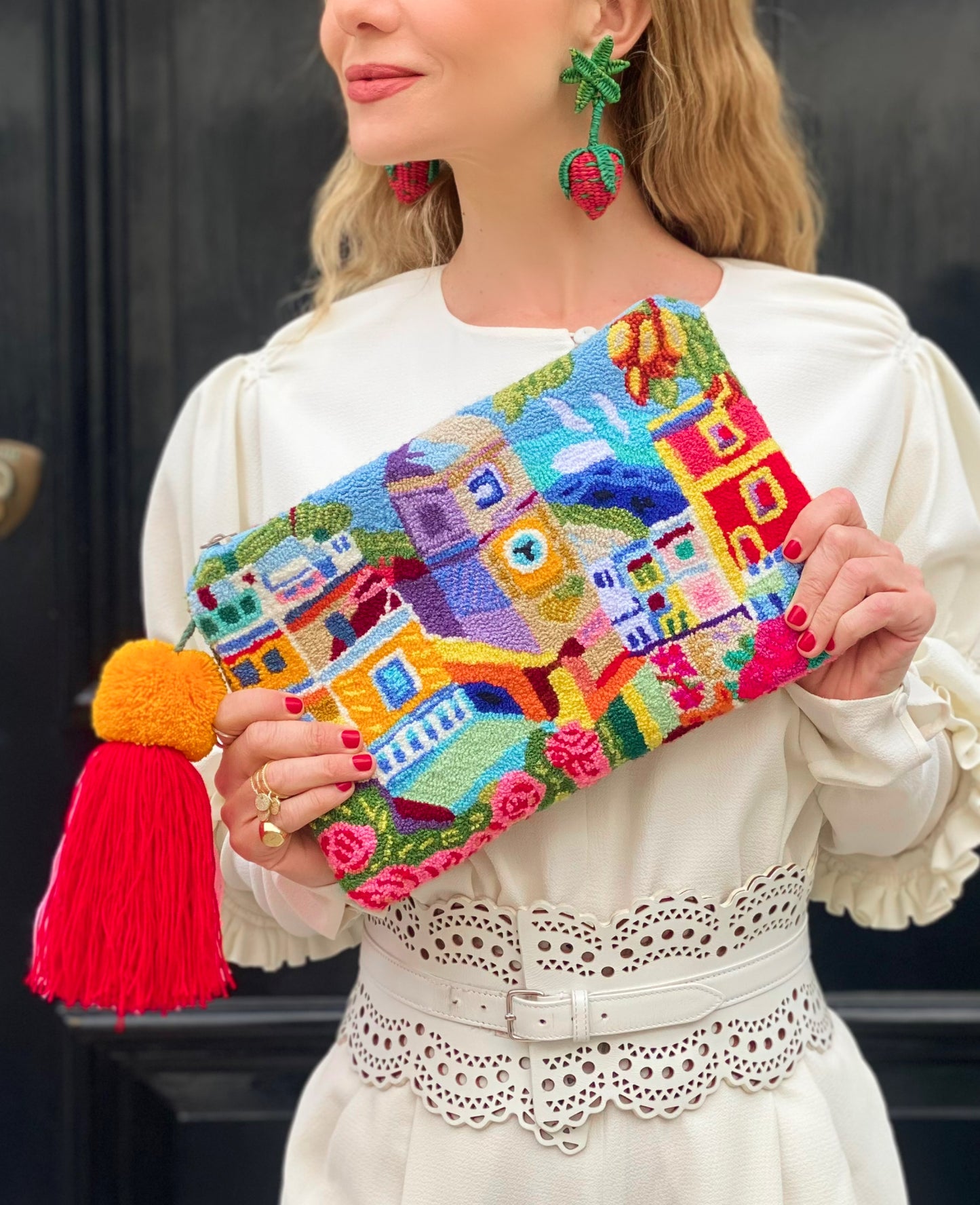 La Piazzetta di Capri Woven Clutch