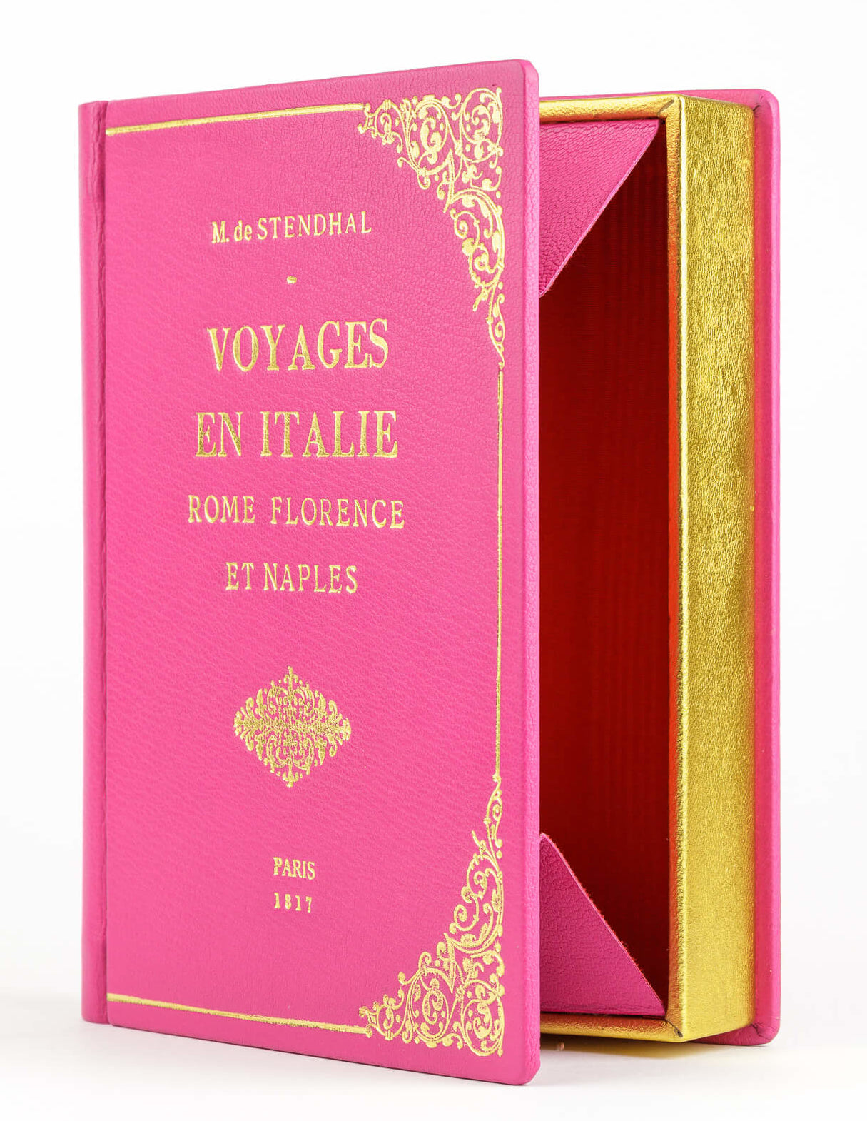 Voyages en Italie - leather Book Clutch