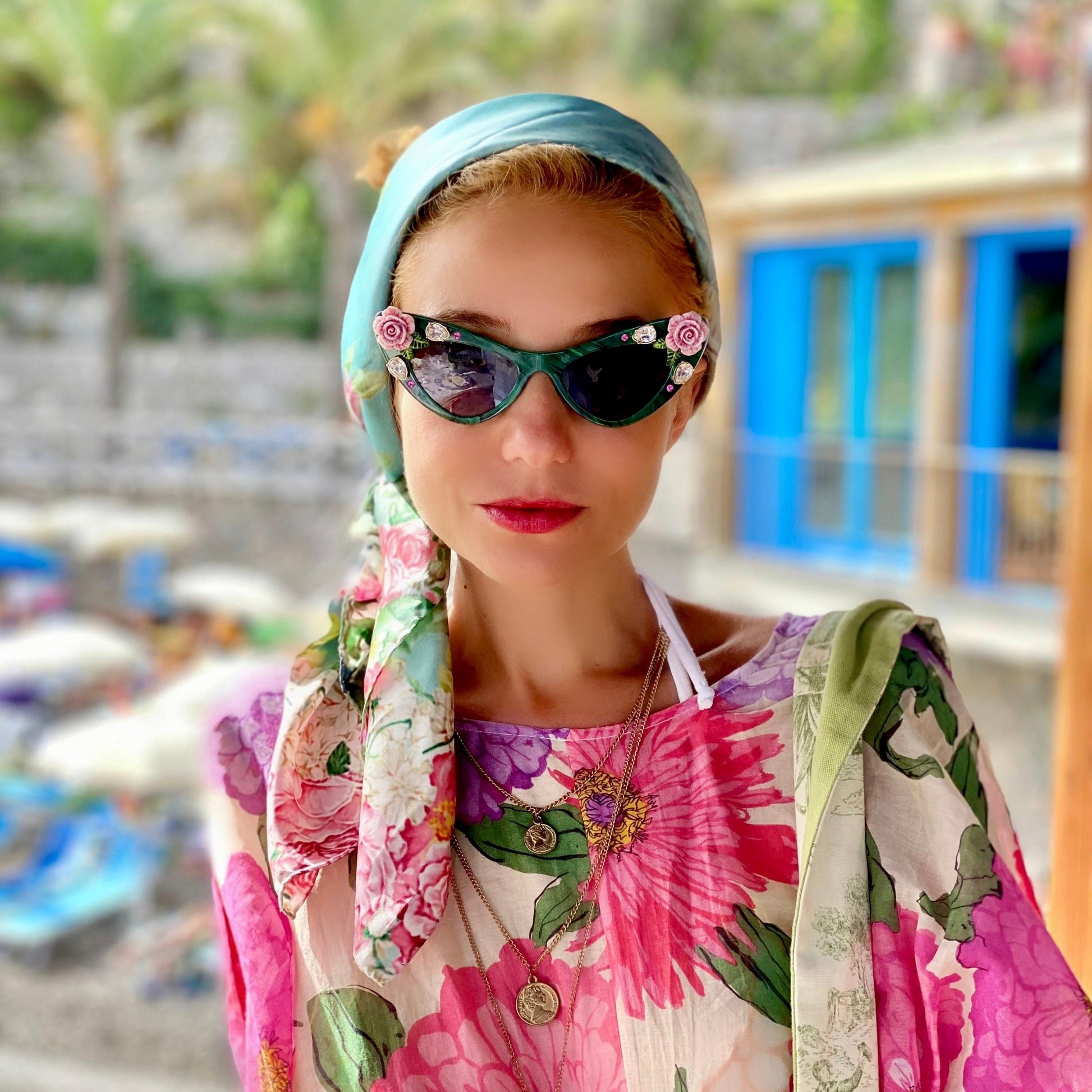 Capri silk scarf 90 x 90 maria marigliano caracciolo