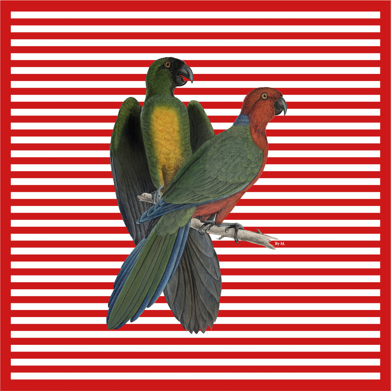 The Parrots Cotton Handkerchief