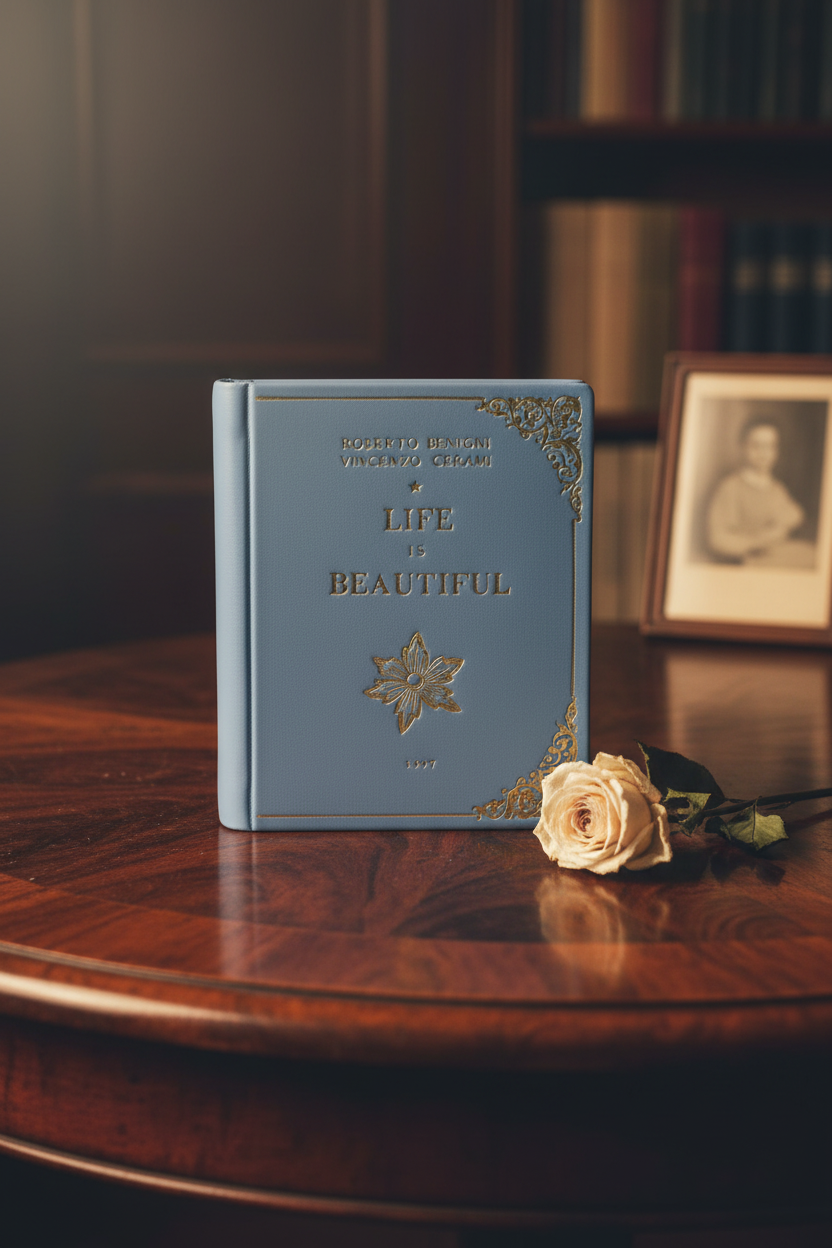 La Vita è Bella - leather Book Clutch