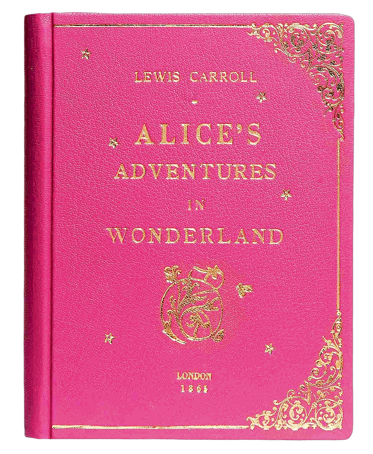 Alice in Wonderland - leather Book Clutch