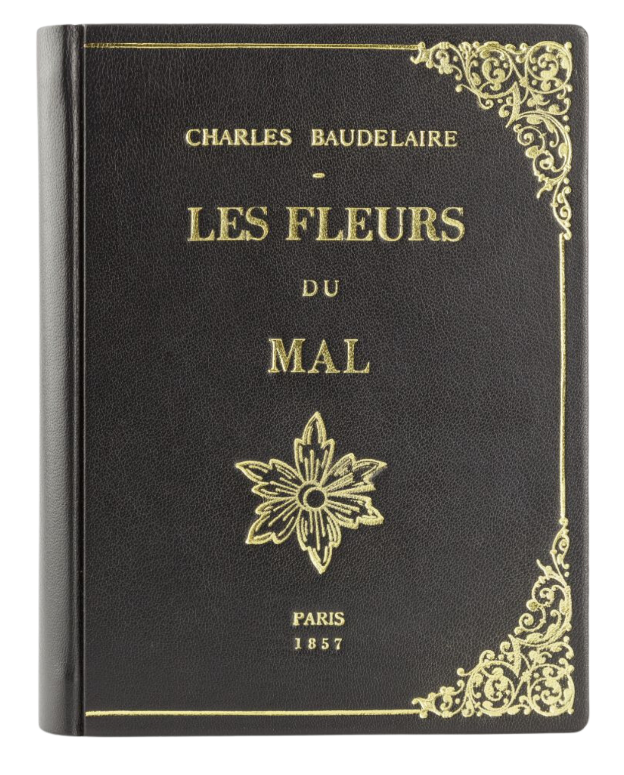 Les Fleurs du Mal - leather Book Clutch