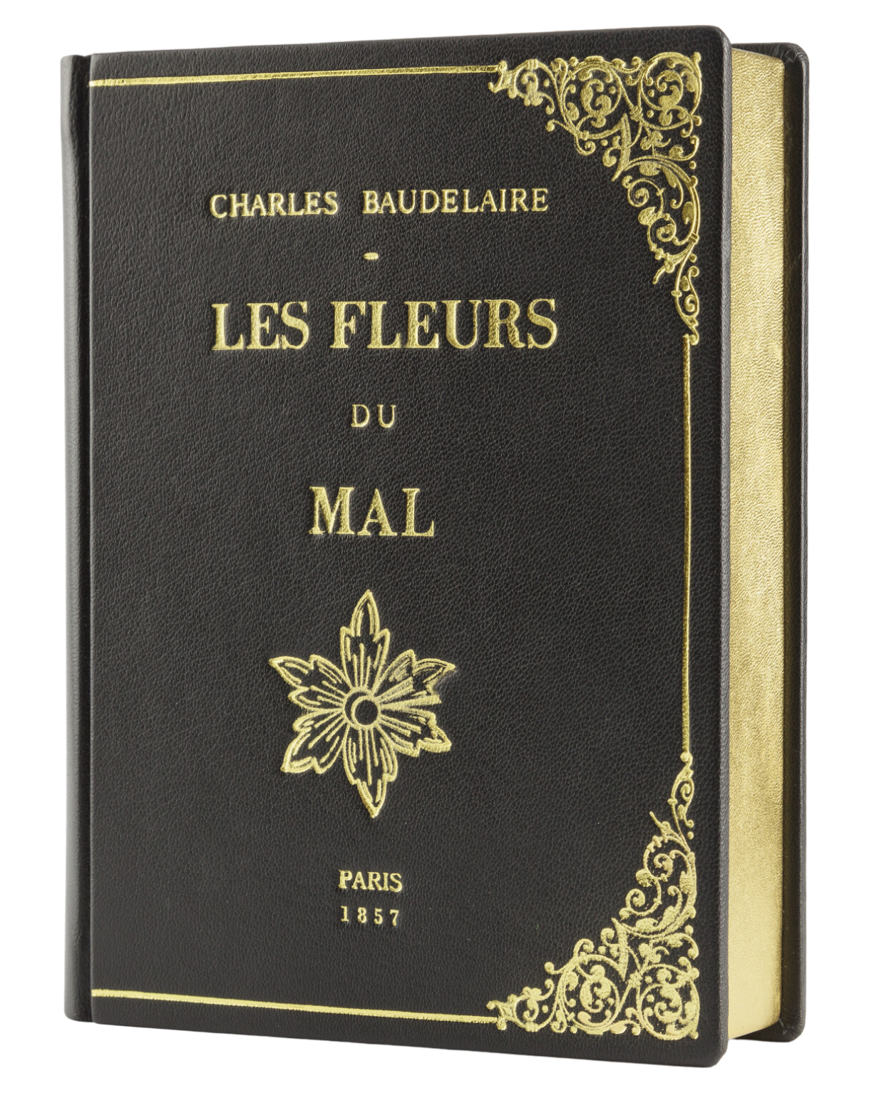 Les Fleurs du Mal - leather Book Clutch