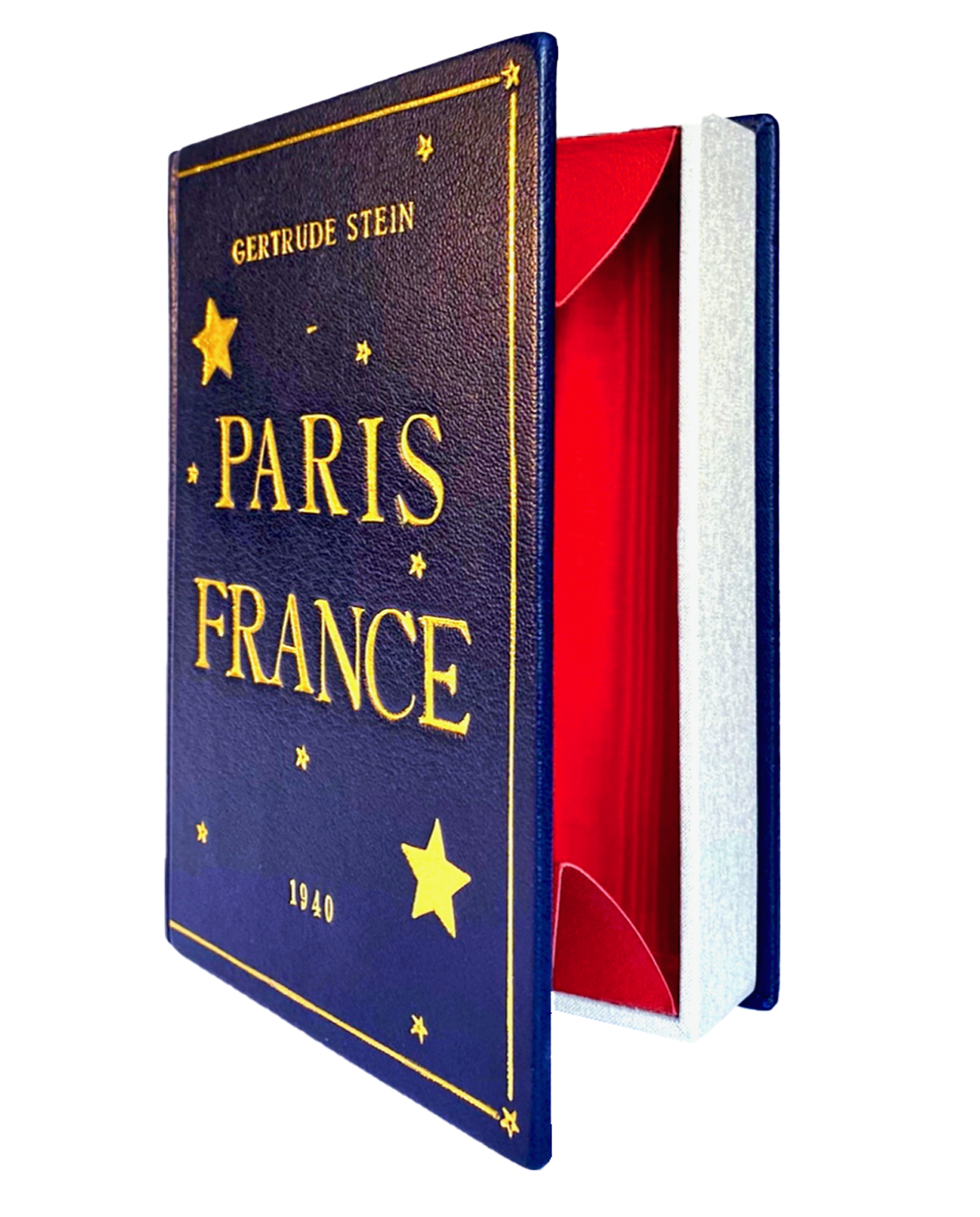 Paris France - leather Book Clutch