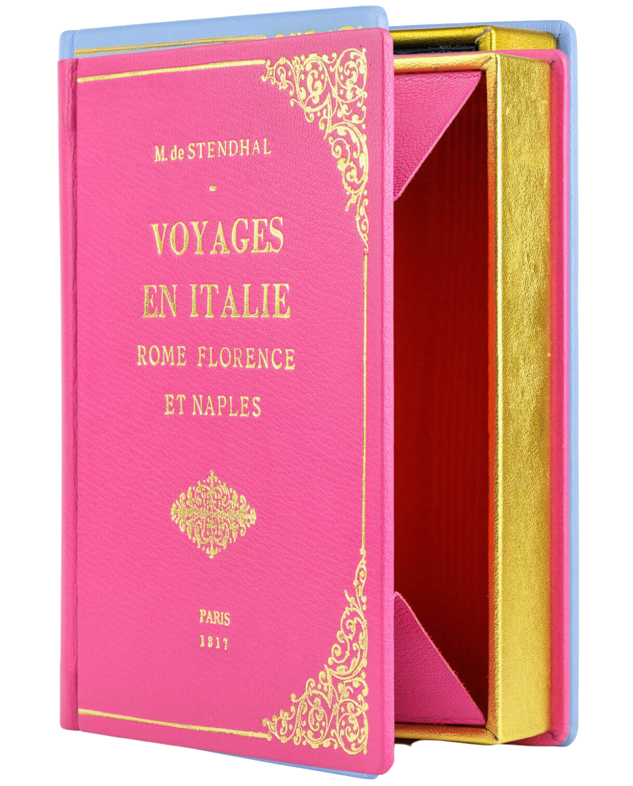 Voyages en Italie - leather Book Clutch