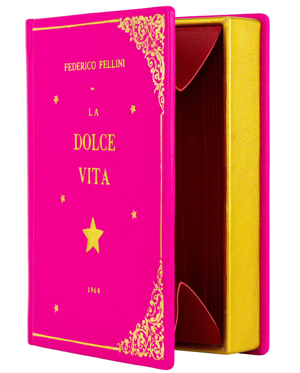 La Dolce Vita - leather Book Clutch