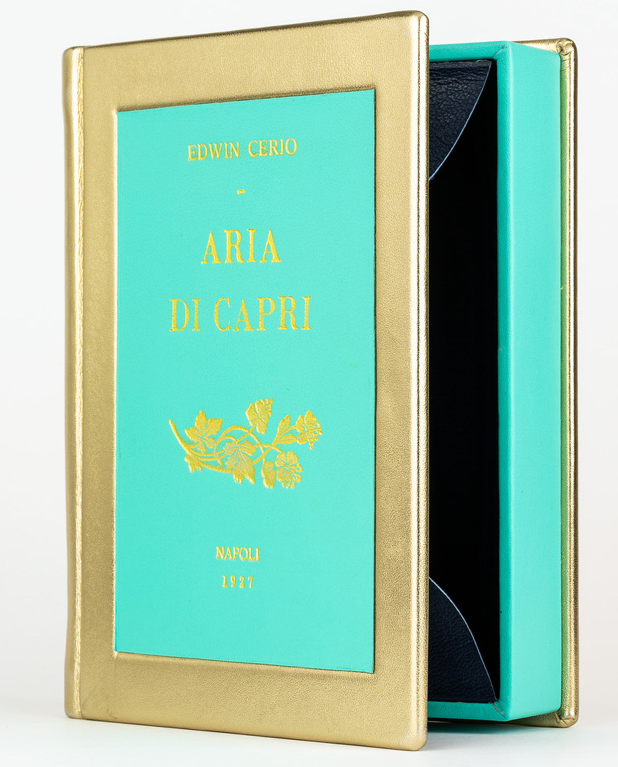 Aria di Capri - leather Book Clutch