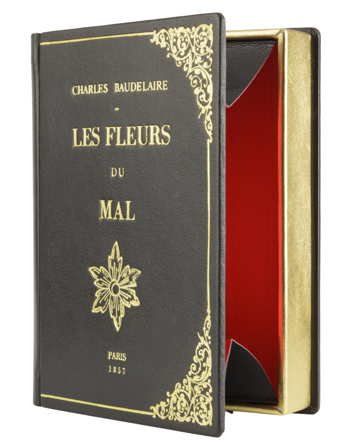 Les Fleurs du Mal - leather Book Clutch