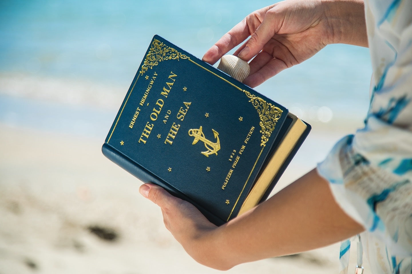 The Old Man And The Sea - leather Book Clutch