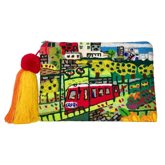 La Funicolare di Capri Woven Clutch