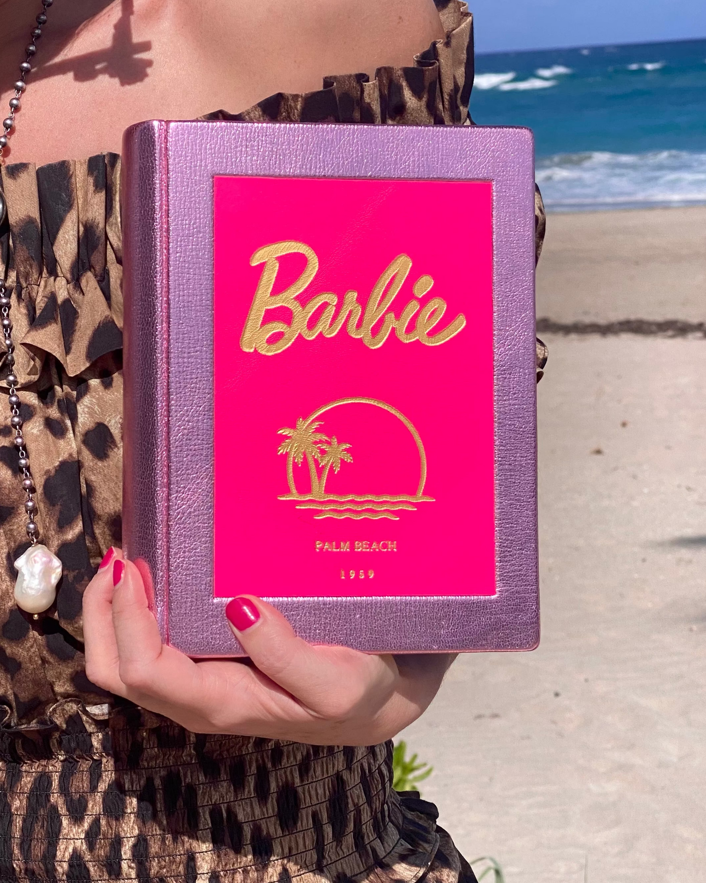 Barbie City Lights - leather Book Clutch