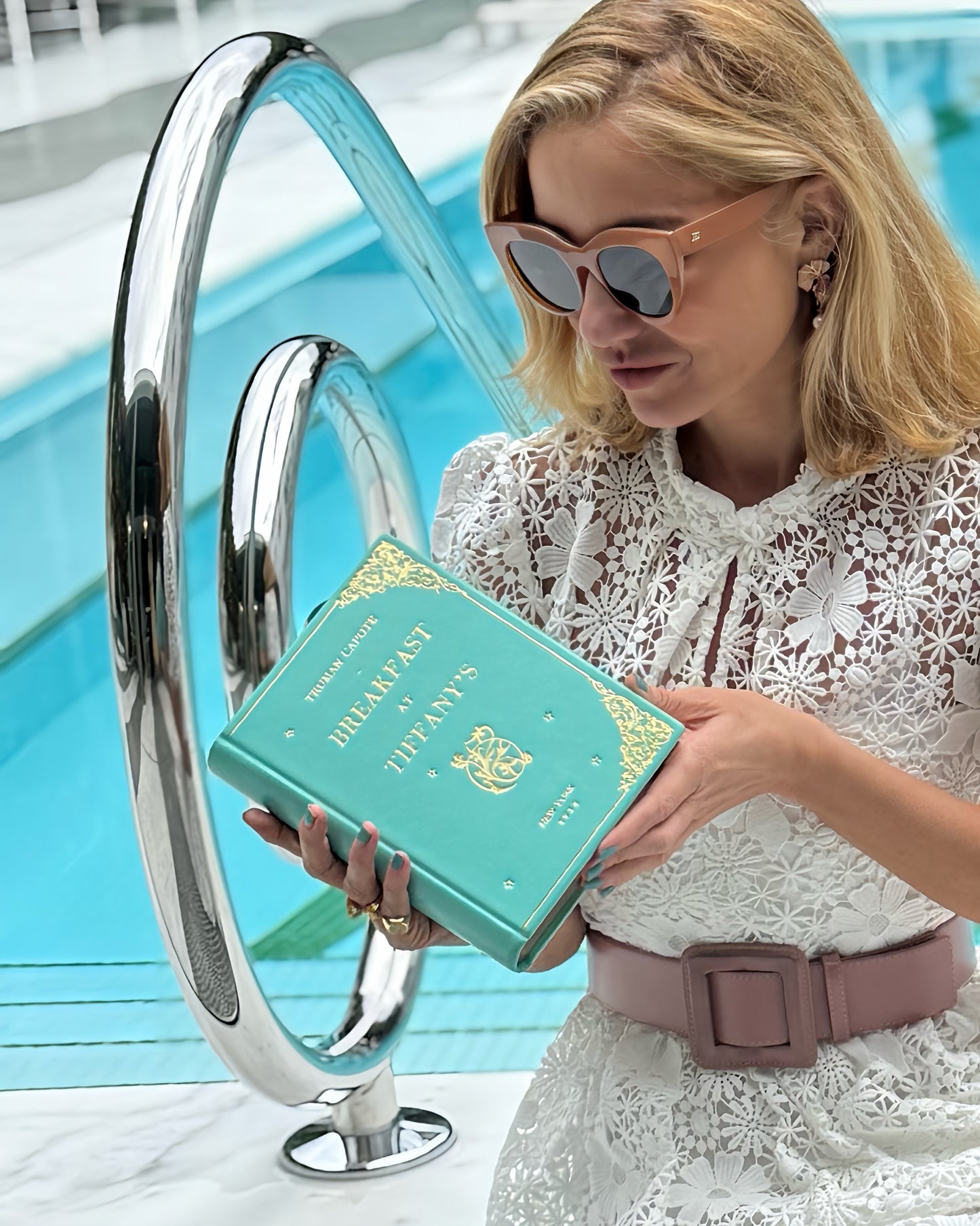 Breakfast at Tiffany's - leather Book Clutch