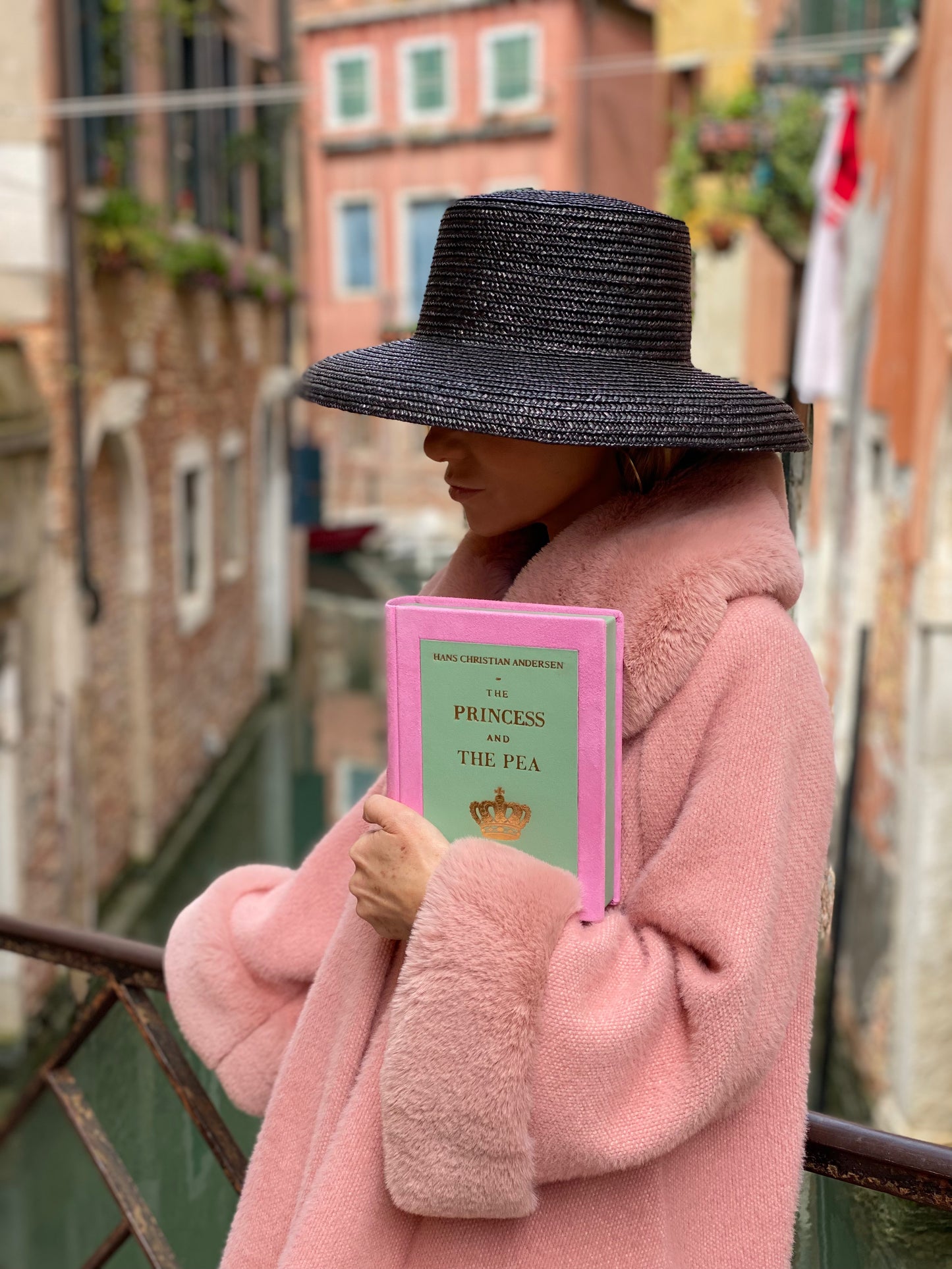 The Princess and The Pea - leather Book Clutch