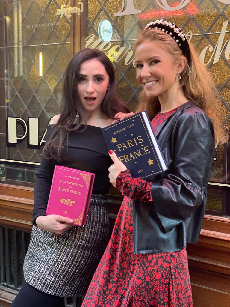 Paris France - leather Book Clutch