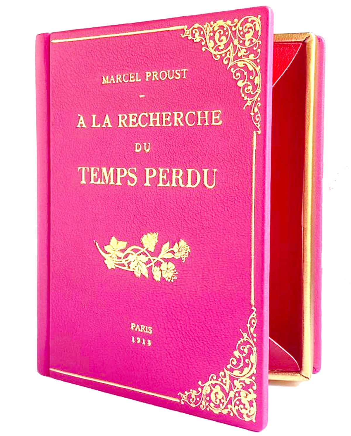 open by m design proust book clutch leather