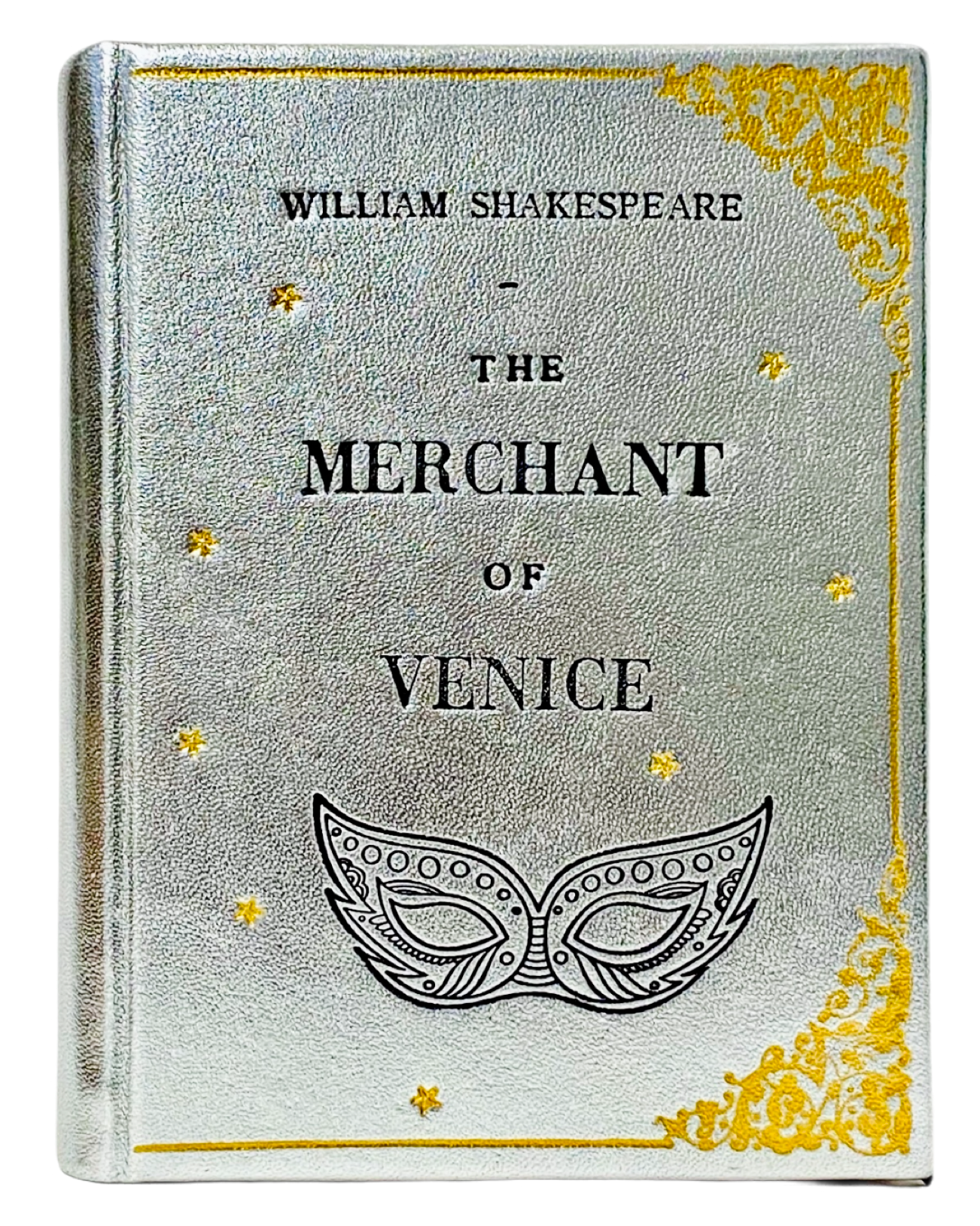 THE MERCHANT OF VENICE BY M. SILVER LEATHER BOOK CLUTCH BAG