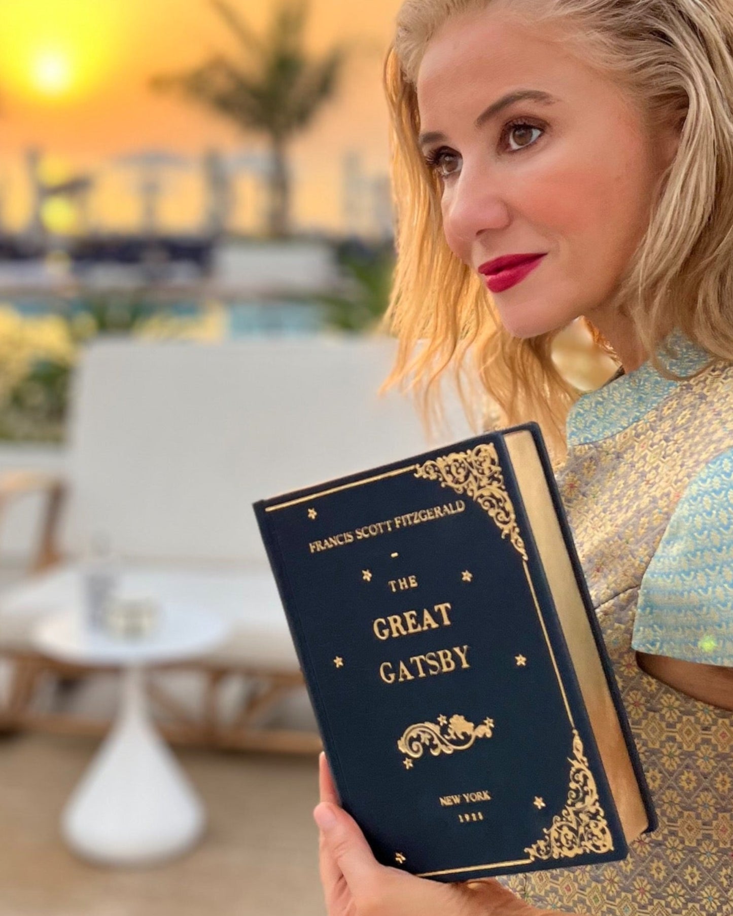 The Great Gatsby - leather Book Clutch