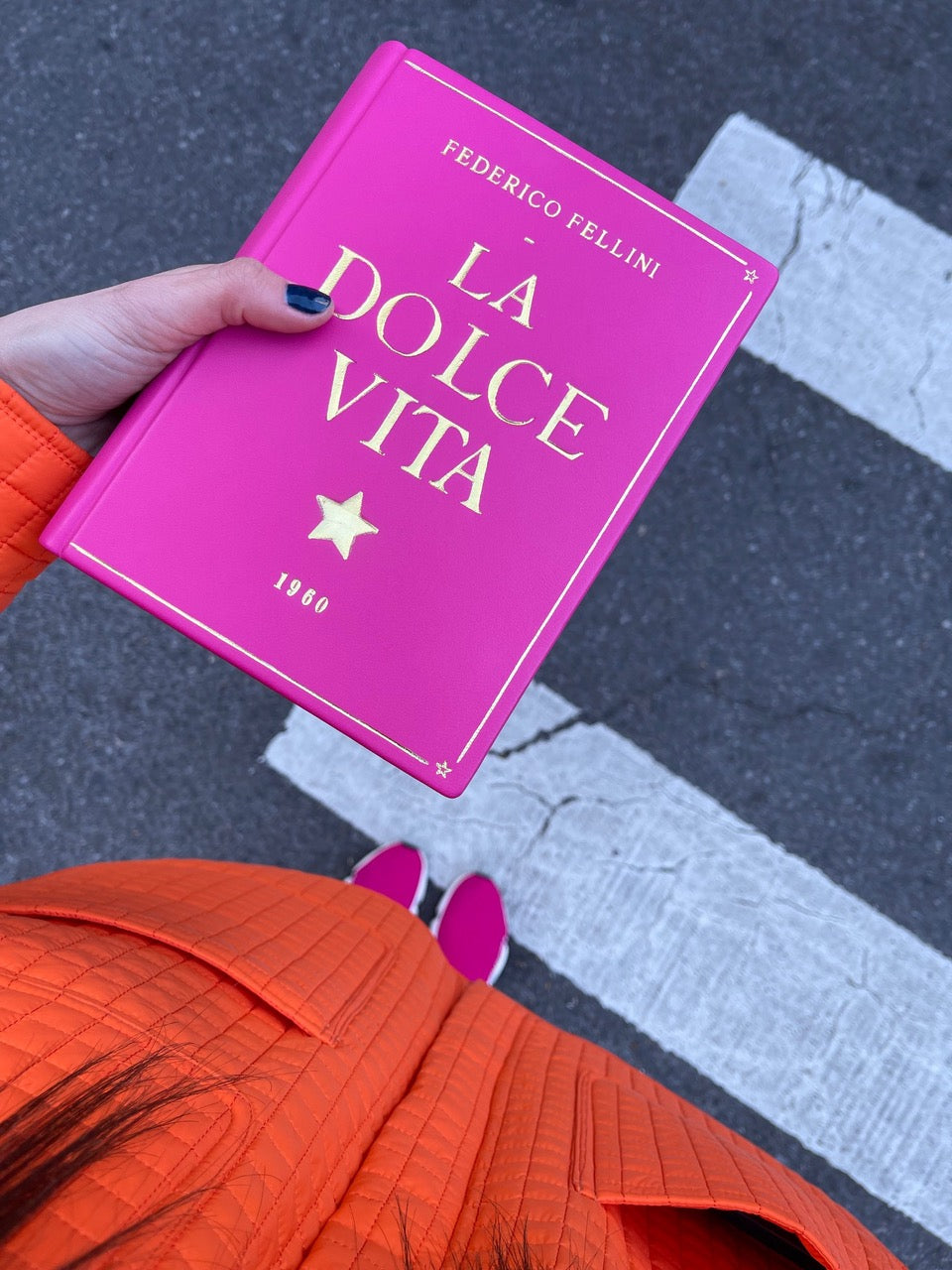 La Dolce Vita - leather Book Clutch