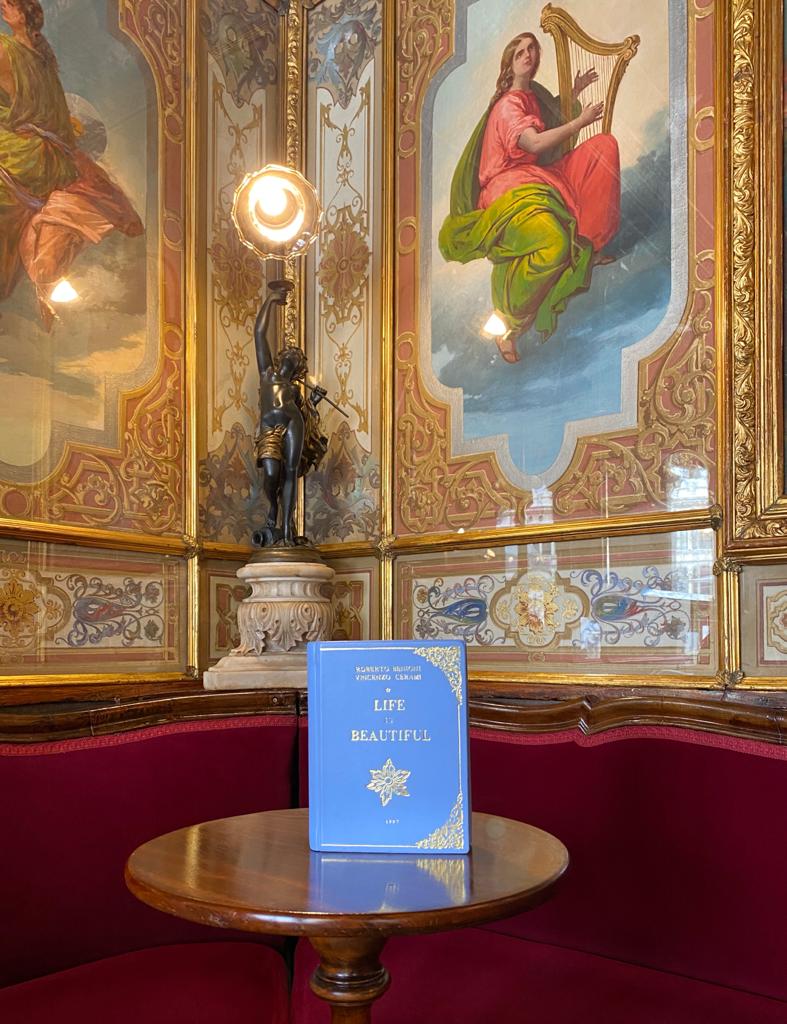 La Vita è Bella - leather Book Clutch