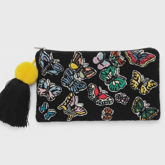 art bag by m designe hand woven butterflies