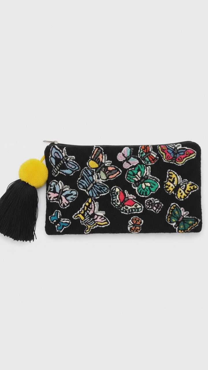 art bag by m designe hand woven butterflies